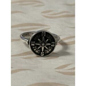 James Avery Retired Sterling Silver “Life’s Journey” Compass Ring Size 7.5